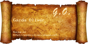 Gazda Olivér névjegykártya