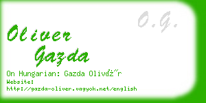 oliver gazda business card